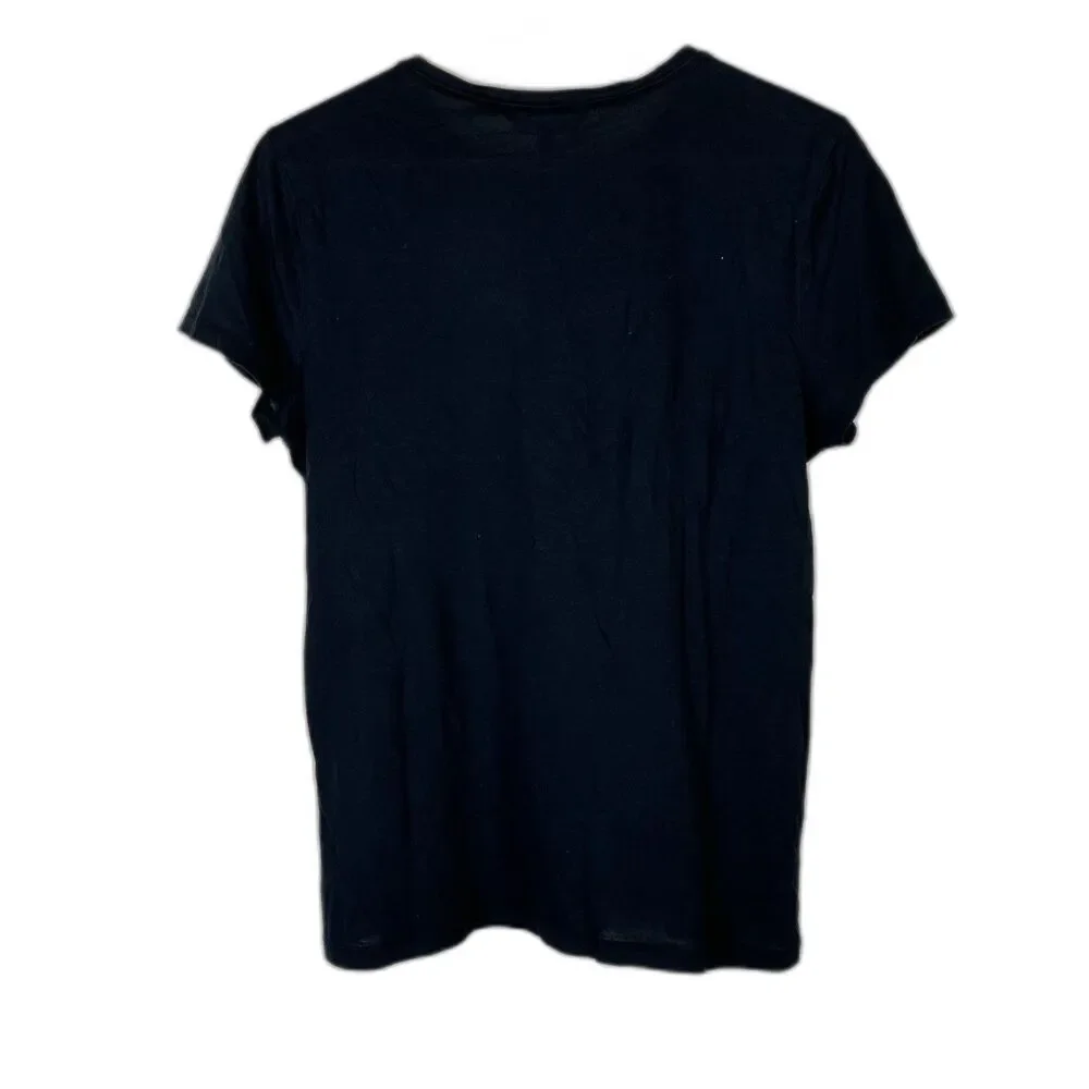 Banana Republic 100% Supima Cotton Black Crew Neck Tee Shirt Women’s M Soft